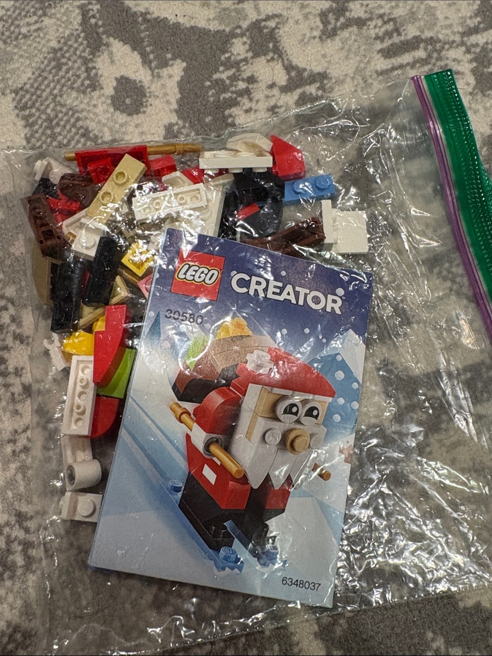 Lego Creator Red White Black Holiday Santa Mini Build